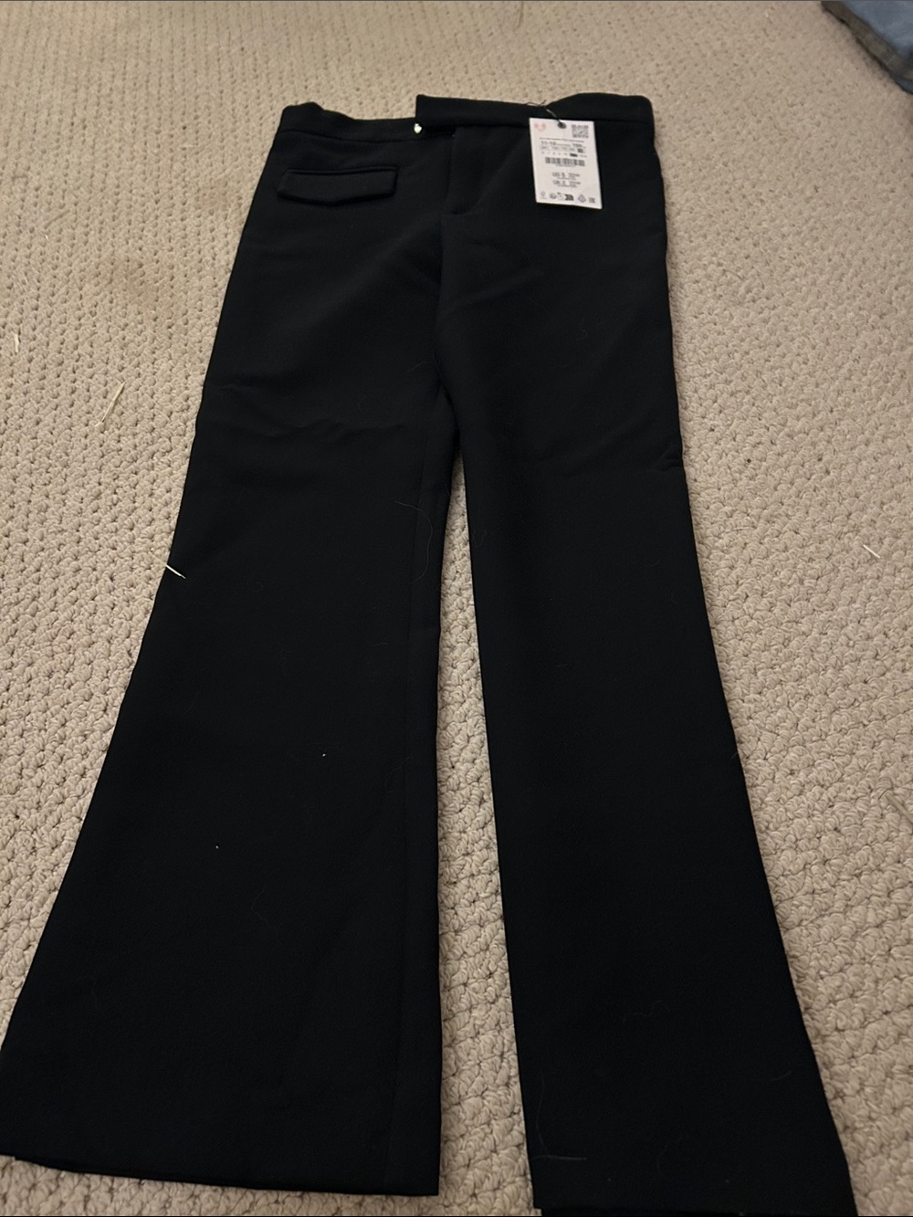 Zara Black Girls' Flared Dress Pants